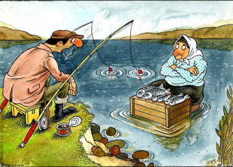 Анекдоты про рыбака и рыбку