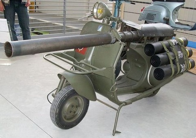 Vespa 150 TAP - мотороллер-базука времен Второй мировой войны. Ч.1