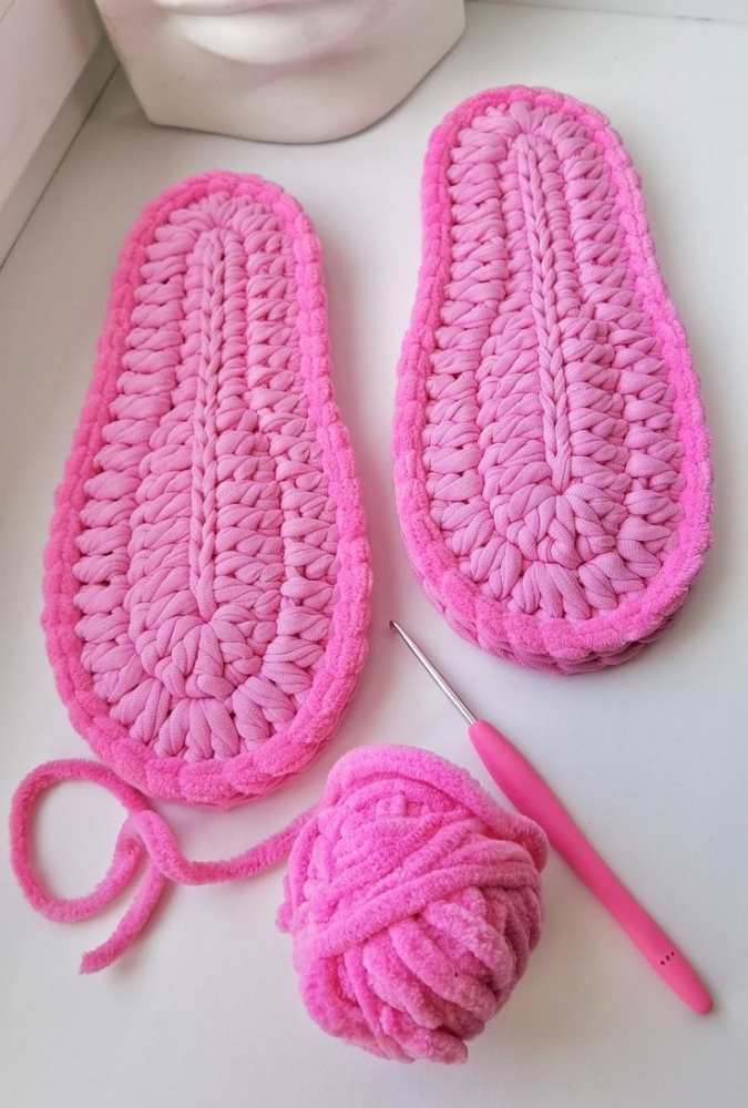 Тапочки трикотажные ручной работы, идеальный вариант на весну и лето, фото 2 Тапочки трикотажные ручной работы, идеальный вариант на весну и лето, фото 2