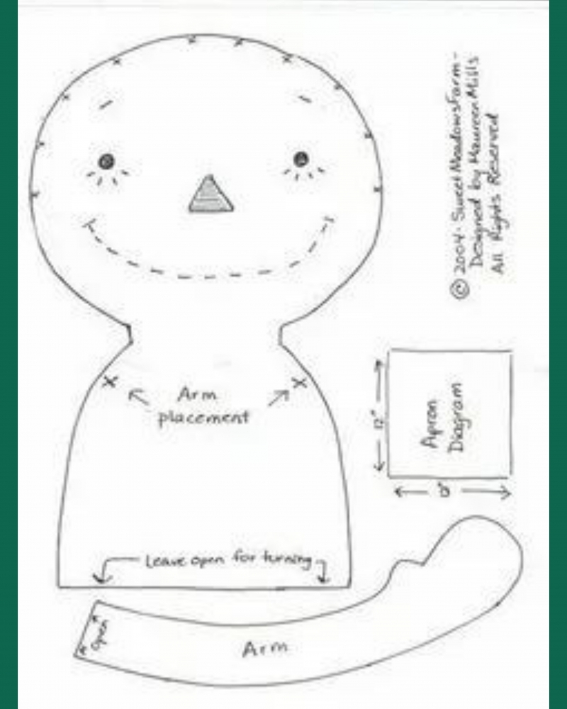 Лучшие выкройки для текстильных кукол в стиле примитив , фото 3