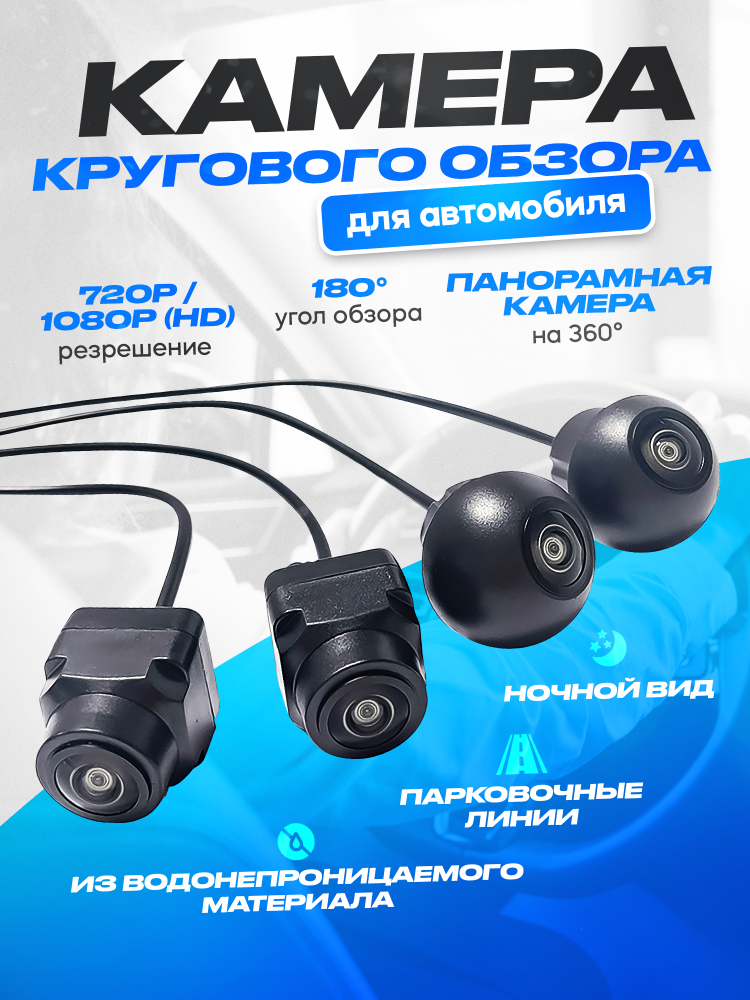 Камера системы кругового обзора Degree, 360 Degrees, 1080р, 4 шт