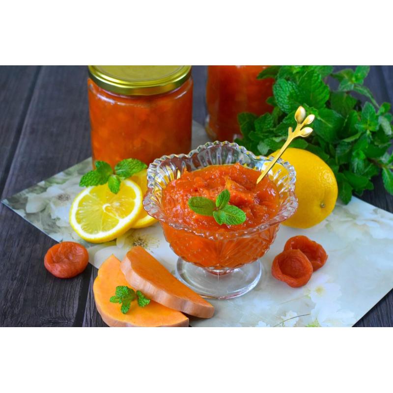 Джем из тыквы с курагой и лимоном на зиму
