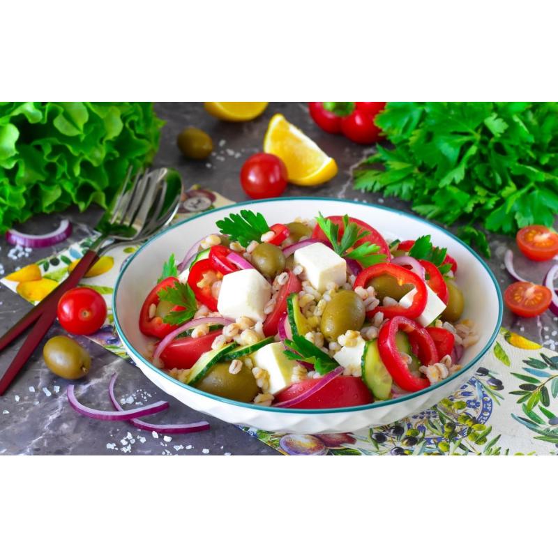 Салат с перловкой
