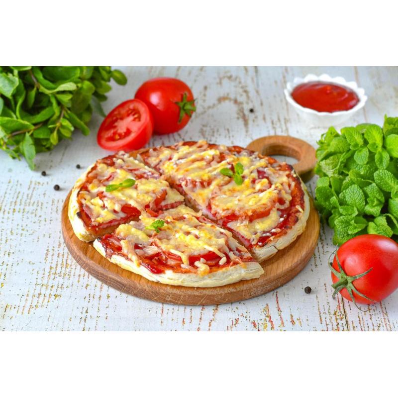 Пицца в аэрогриле из слоеного теста на завтрак, фото 1