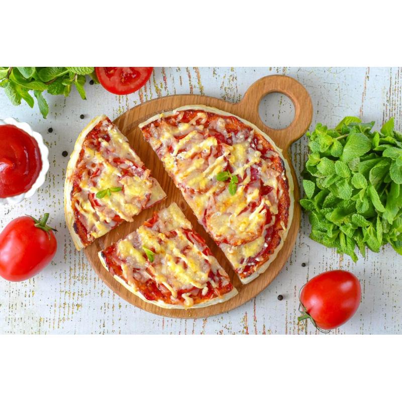 Пицца в аэрогриле из слоеного теста на завтрак, фото 2