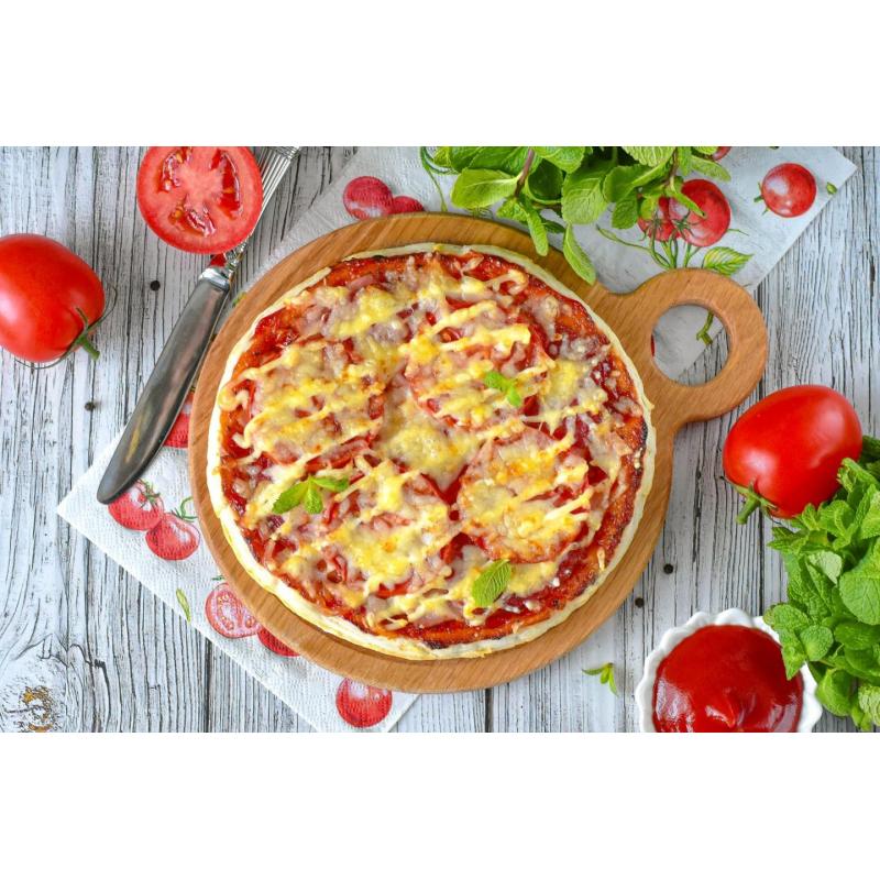 Пицца в аэрогриле из слоеного теста на завтрак, фото 3