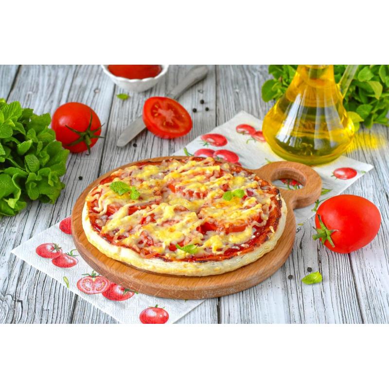 Пицца в аэрогриле из слоеного теста на завтрак