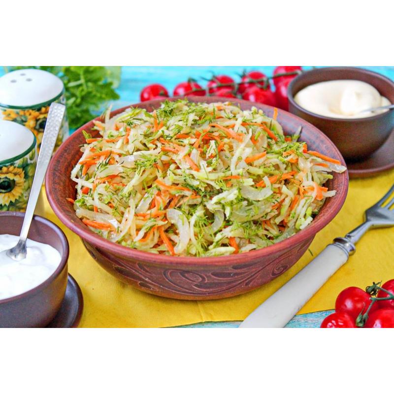 Салат с редькой и жареным луком быстро и вкусно, фото 1