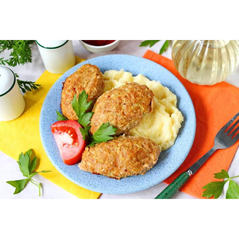 Нежные куриные котлеты из кабачков в духовке