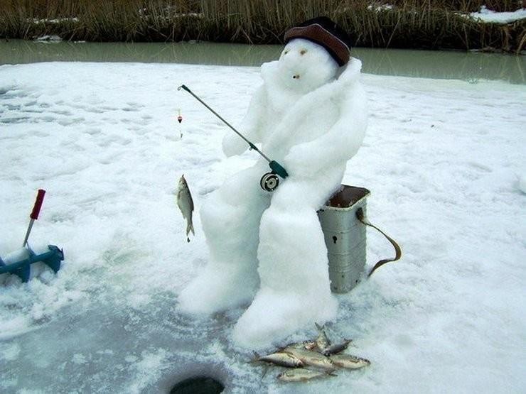 Прикольные фото на зимней рыбалке