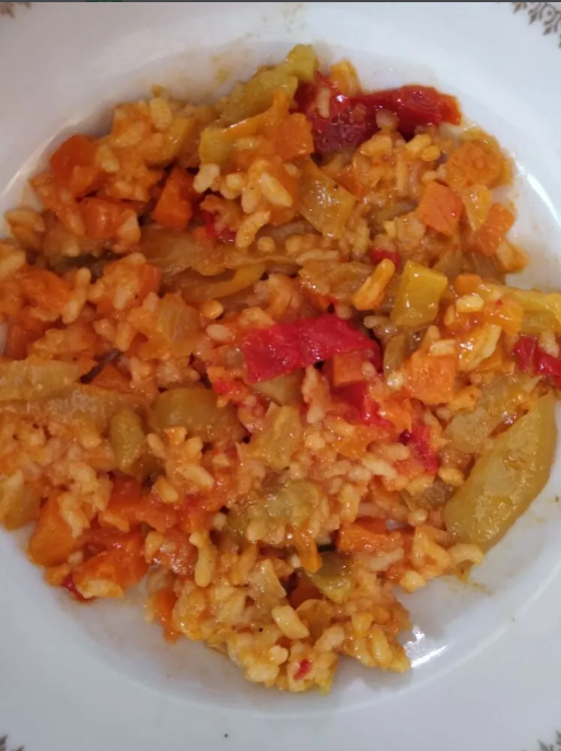 Постный плов с овощами