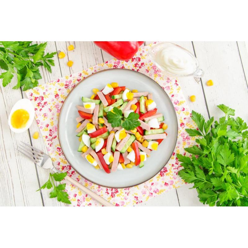 Салат с ветчиной и яйцами, фото 1