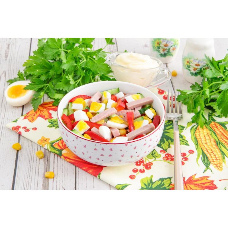 Салат с ветчиной и яйцами, фото 2