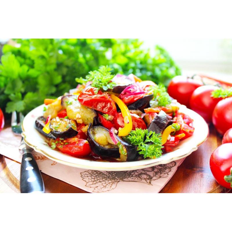 Салат с жареными баклажанами и помидорами, фото 2