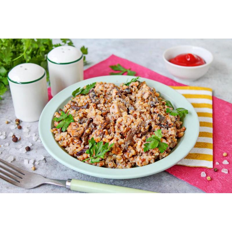 Гречотто с грибами и курицей