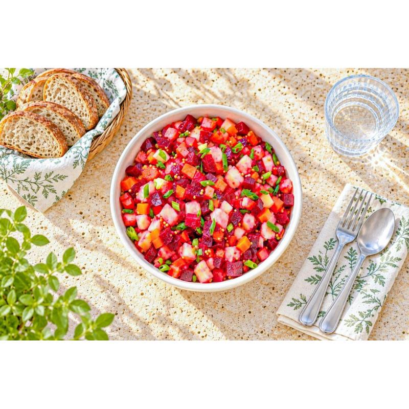 Салат из вареной свеклы и моркови