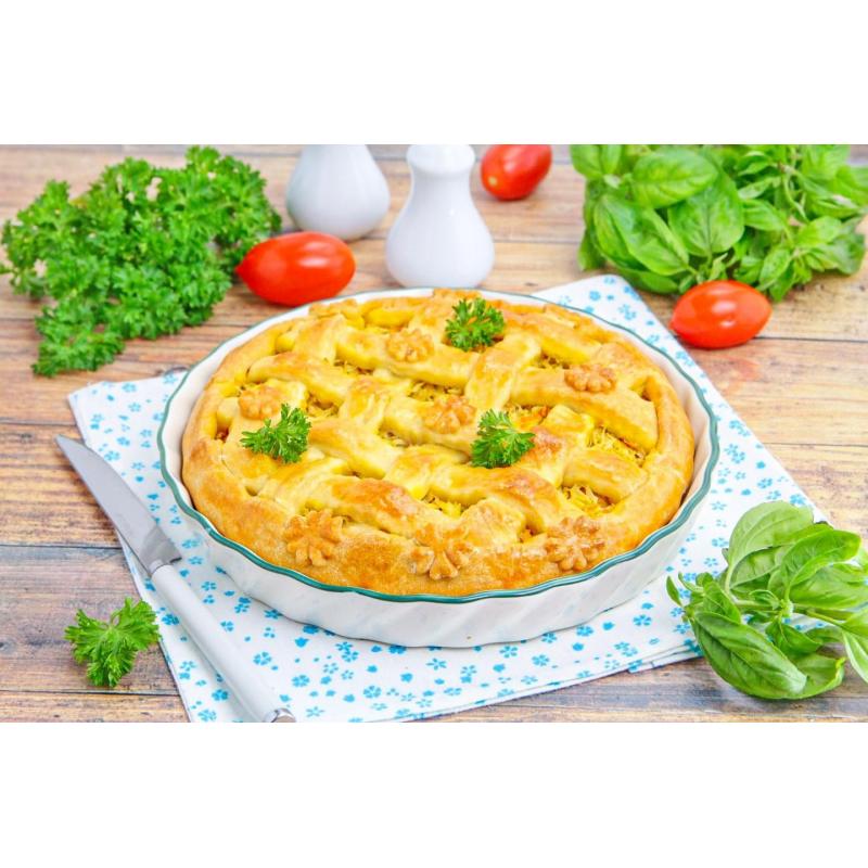 Бездрожжевой пирог с капустой на завтрак