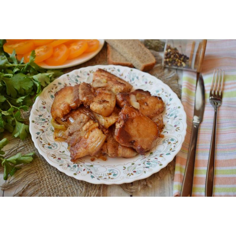 Жареное сало на сковороде, фото 1