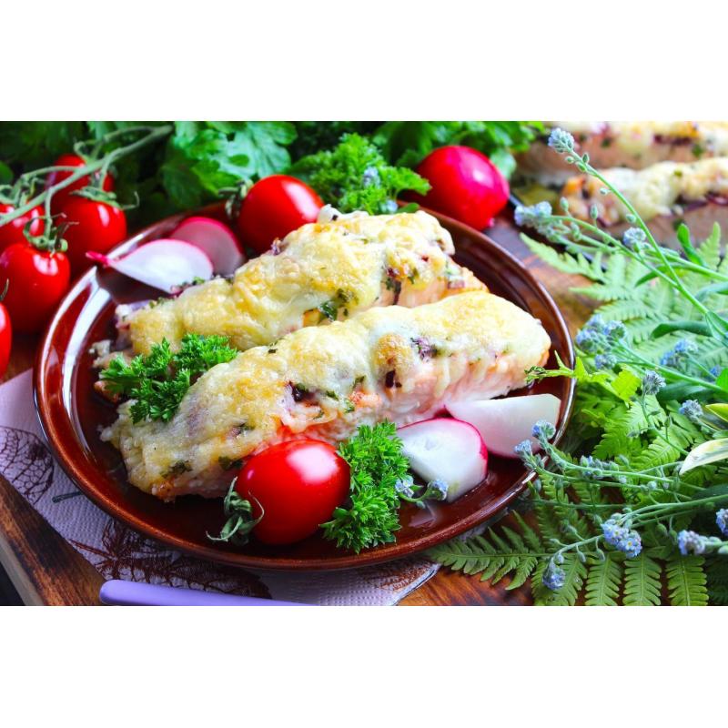 Горбуша с луком и майонезом в духовке, фото 2