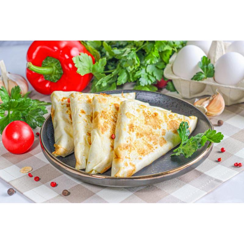 Пирожки конвертики с сыром яйцом и луком из лаваша