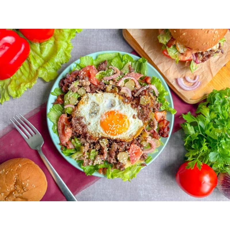 Салат бургер с фаршем, фото 1
