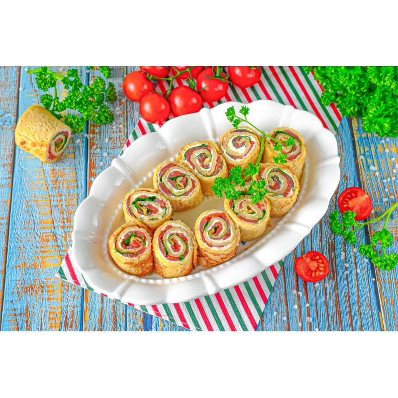 Рулетики из блинов с начинкой