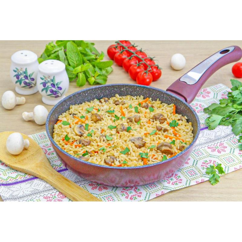 Рис с грибами на сковороде на второе, фото 1