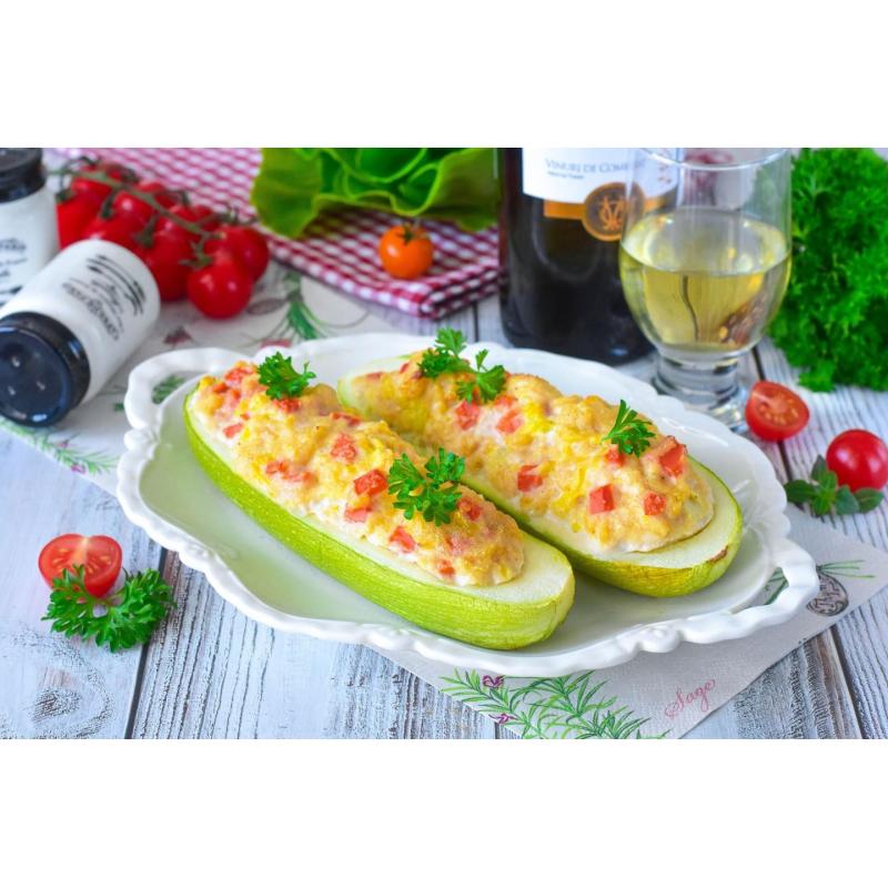 Кабачки с куриным фаршем в духовке, фото 1