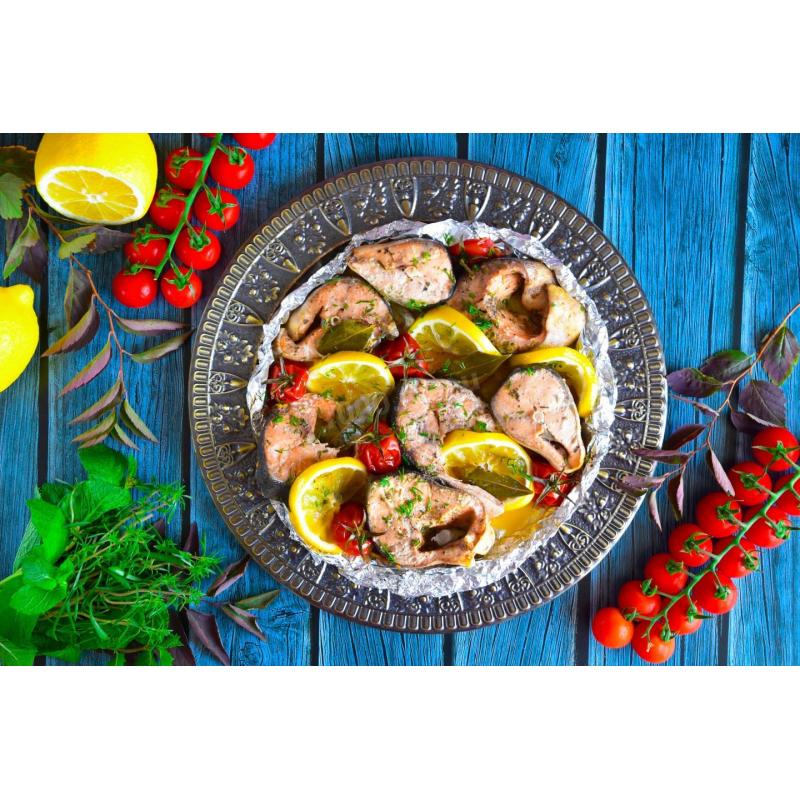 Горбуша в духовке сочная в фольге кусочками, фото 2