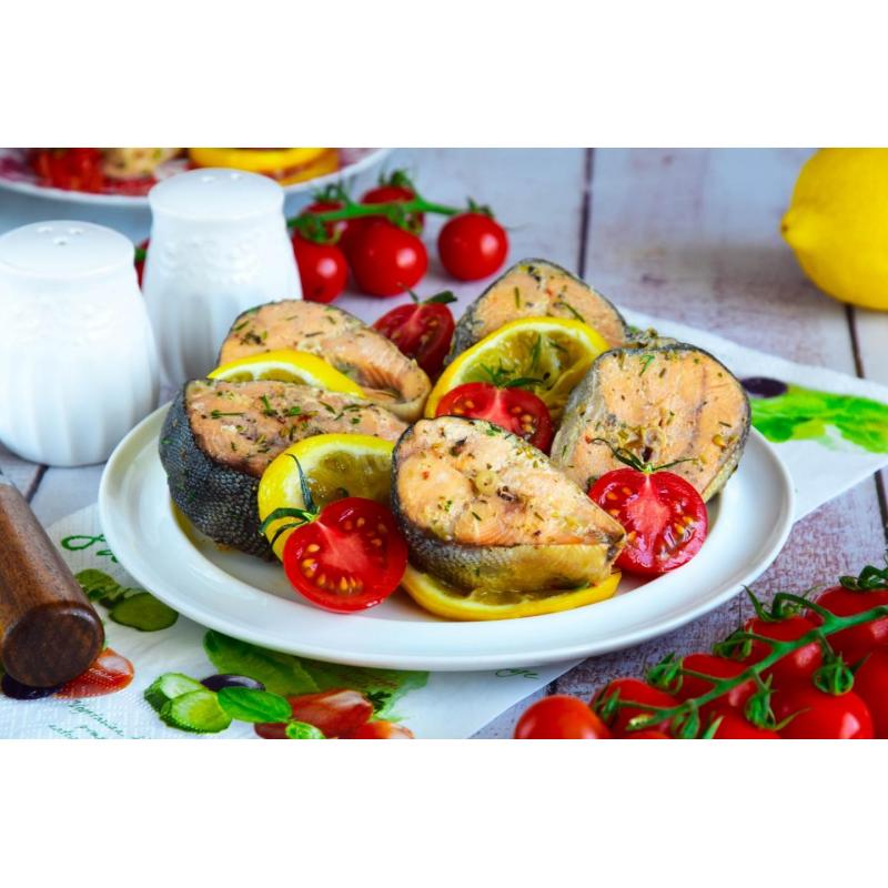 Горбуша в духовке сочная в фольге кусочками, фото 3