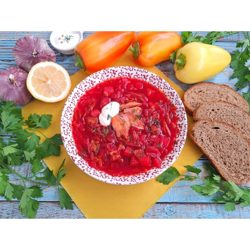 Яркий и ароматный борщ с болгарским перцем, фото 1