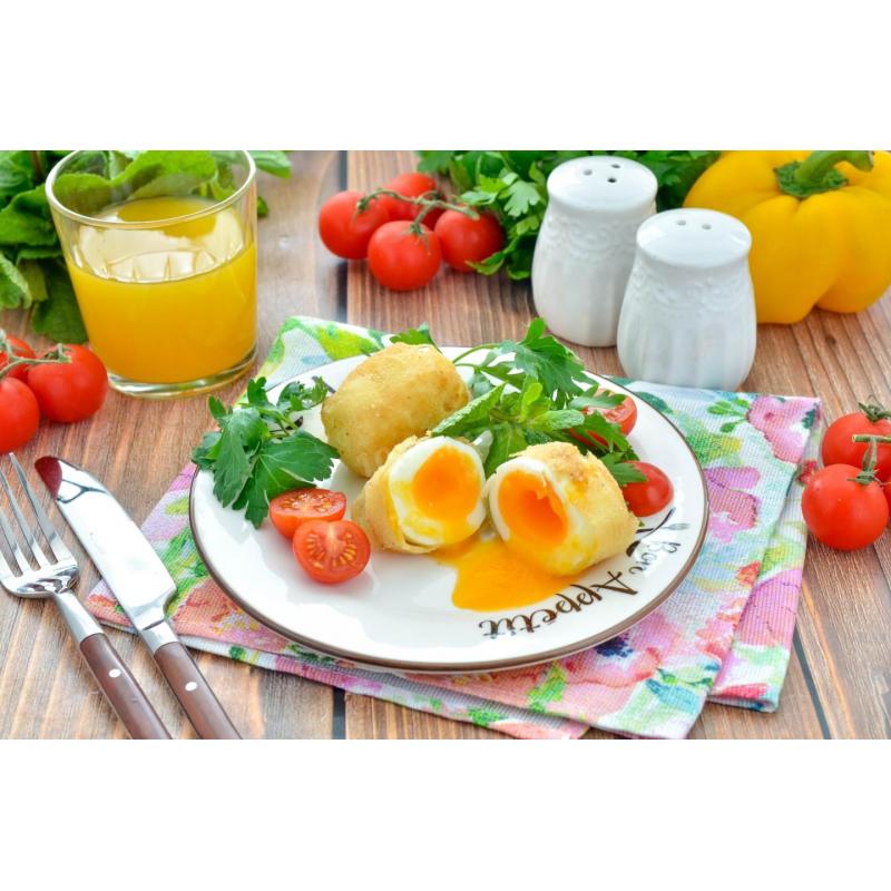 Яйца в панировке на сковороде, фото 1