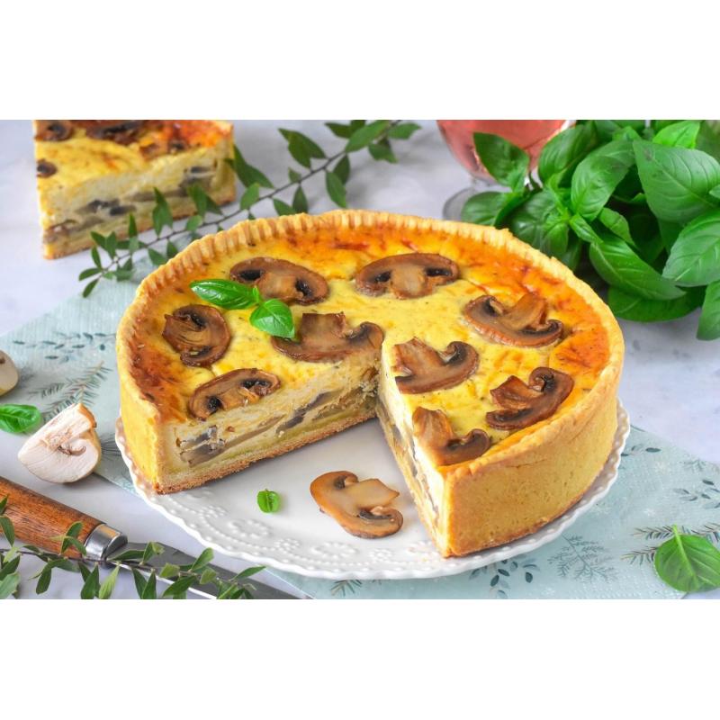 Киш с грибами и сыром