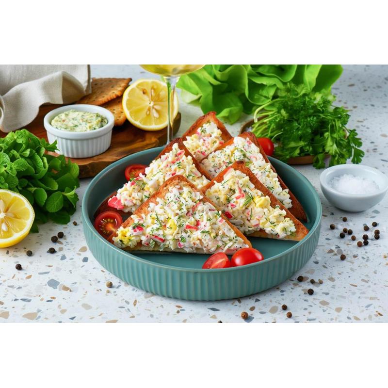 Бутерброды с крабовыми палочками и сыром