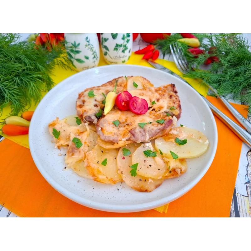Мясо по французски в аэрогриле из свинины