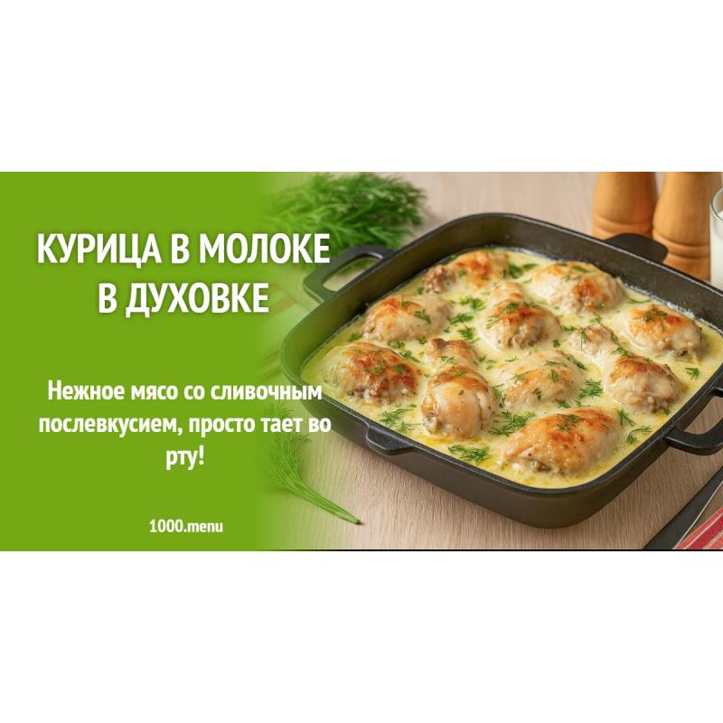 Курица в молоке в духовке