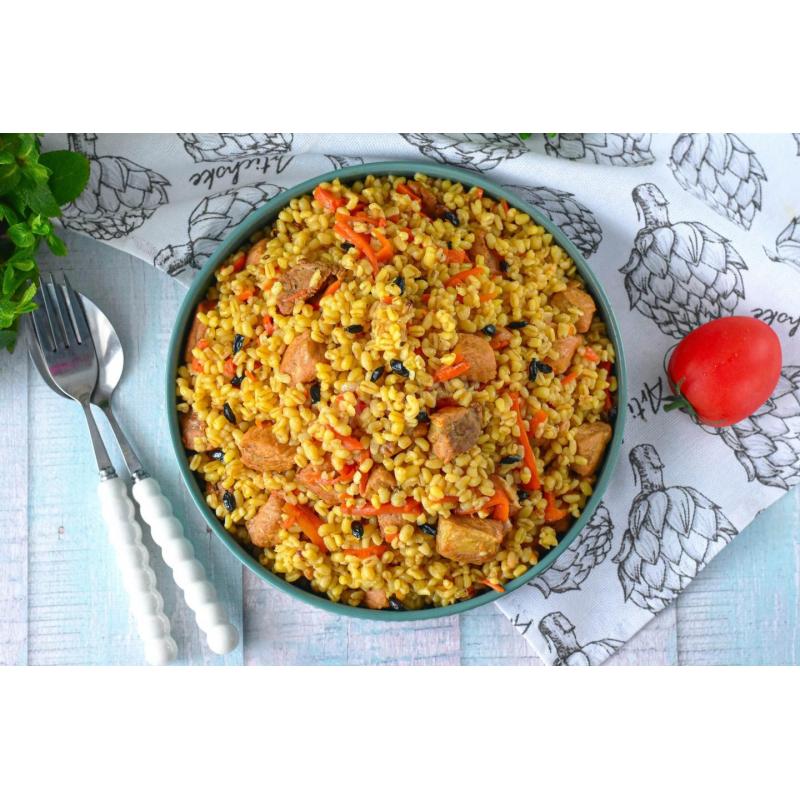 Плов из булгура со свининой быстро и вкусно, фото 2