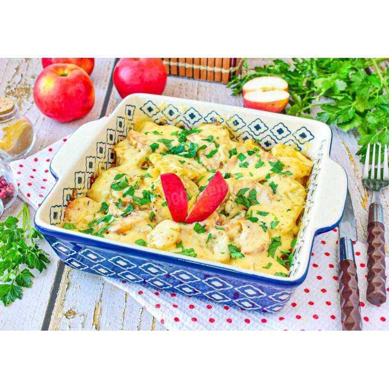 Картошка с яблоками в духовке, фото 1