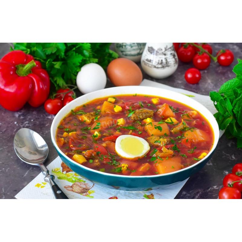 Борщ с яйцом