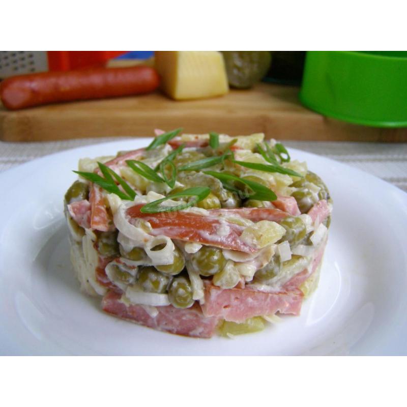 Салат с охотничьими колбасками, фото 2