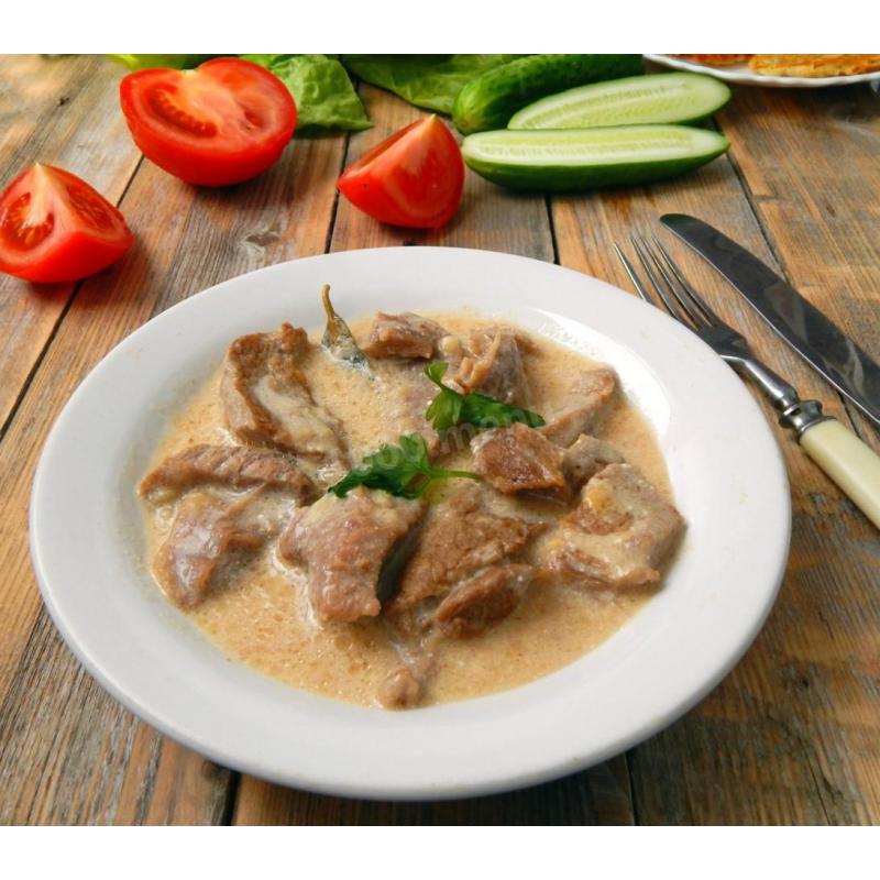 Говядина в сметанном соусе тушеная, фото 1