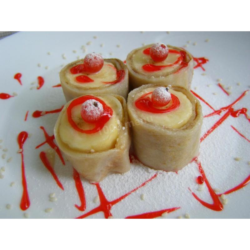 Сладкие суши роллы с бананами, фото 1