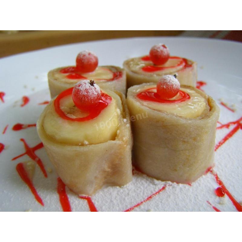 Сладкие суши роллы с бананами, фото 2