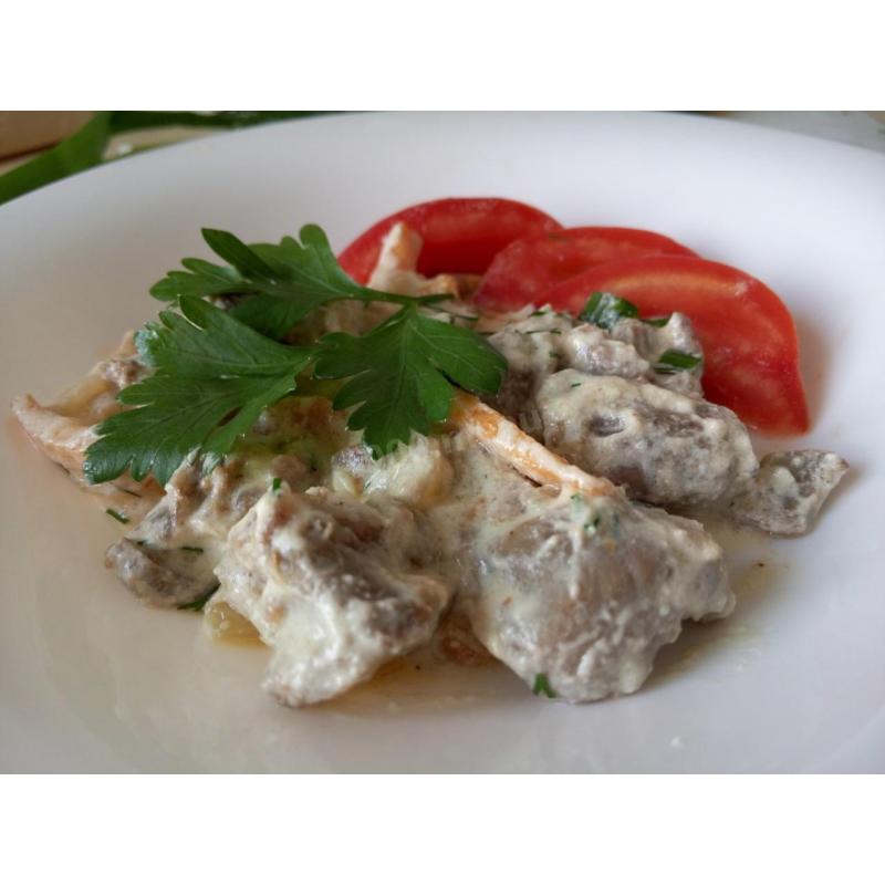 Куриные желудки тушеные в сметане, фото 3