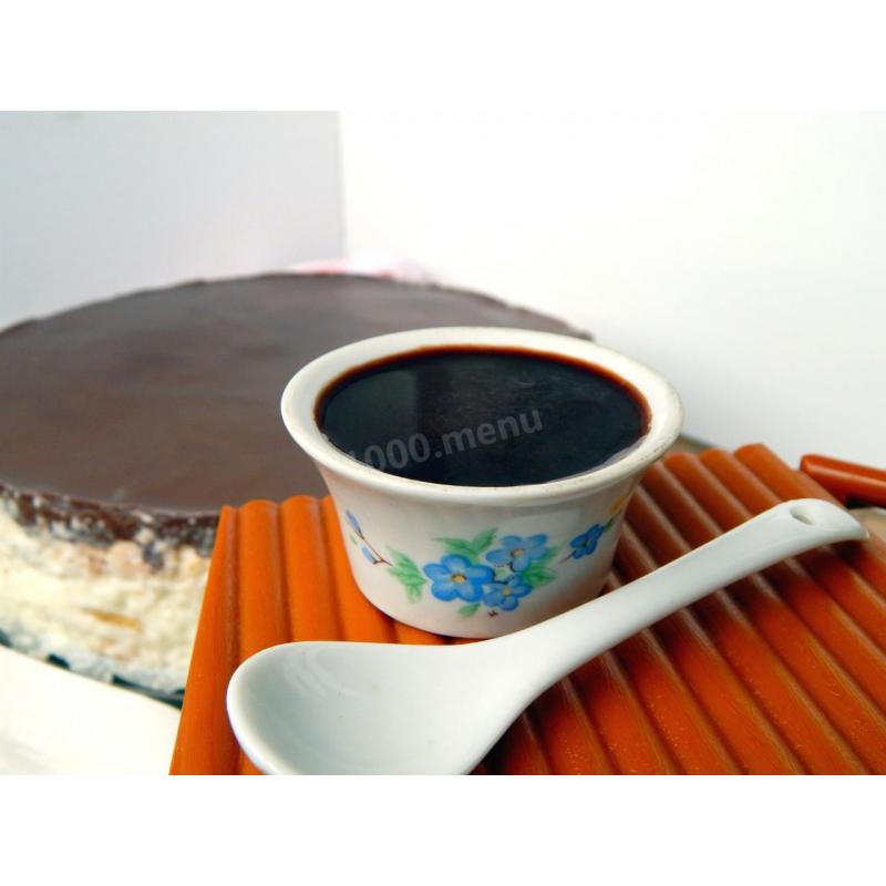 Шоколадная глазурь с желатином для торта, фото 1