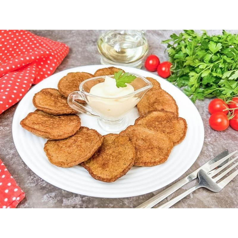 Нежные оладьи из куриной печени с манкой