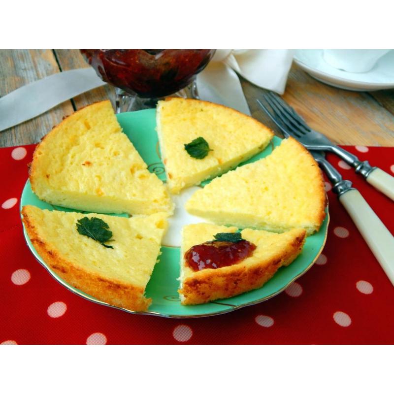 Творожная запеканка с кукурузной крупой