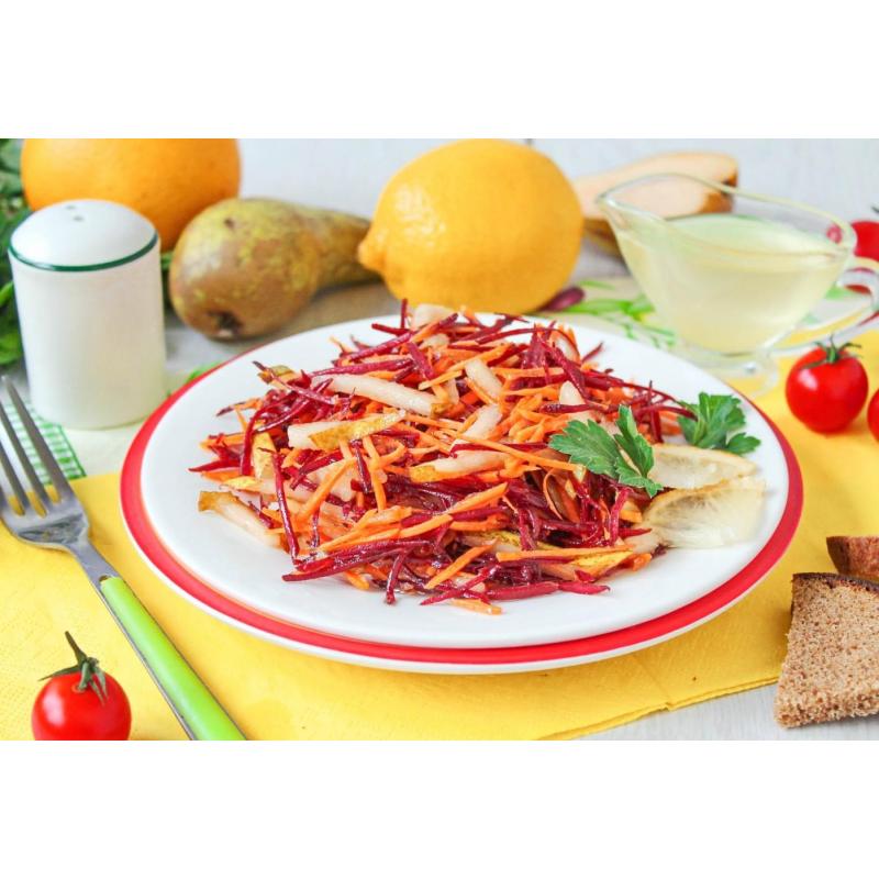 Салат из свежей свеклы и моркови быстро и вкусно