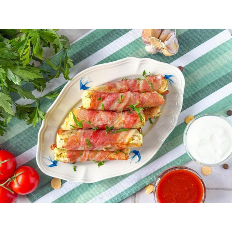 Кабачки запечённые в беконе с прованскими травами