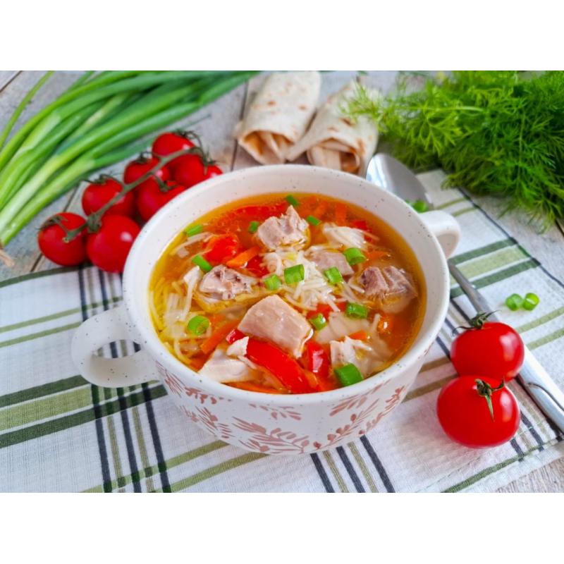 Куриный суп с вермишелью без картошки